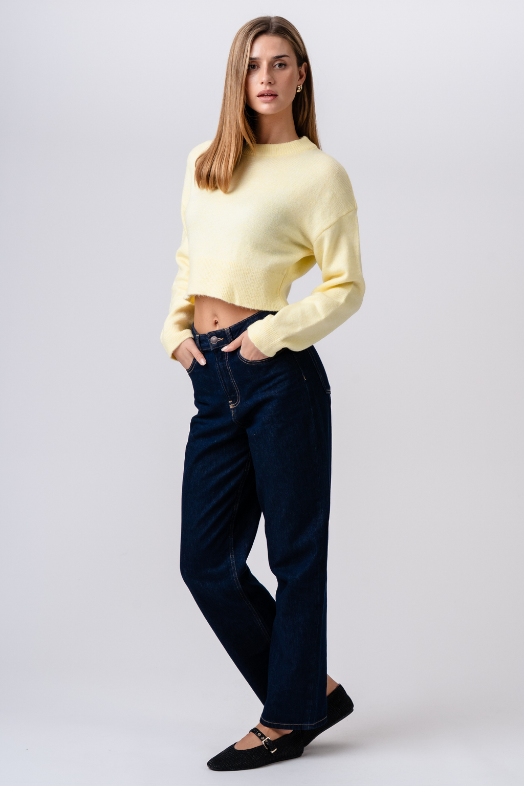 Kenya Kort Strikk - Gul