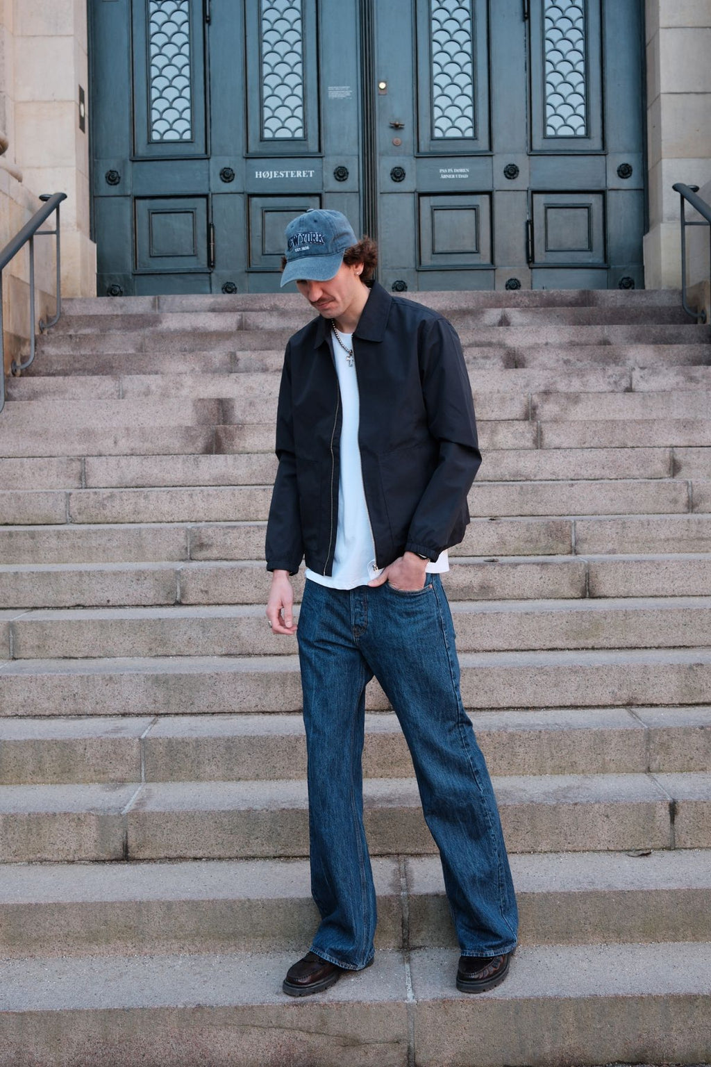 Short Zip Jakke - Navy