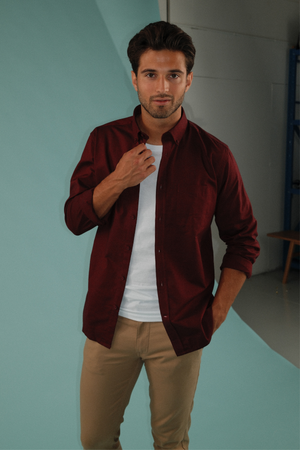 Den Originale Performance Oxford Skjorte - Bordeaux