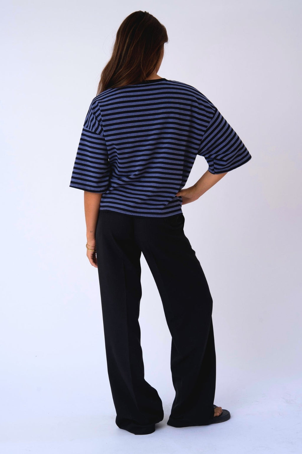 Zoe T-shirt - Svart/Denim Blue