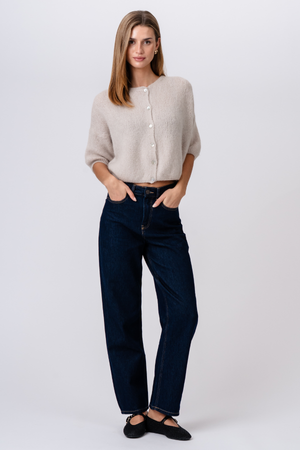 Mary Kortermet Strikk - Beige