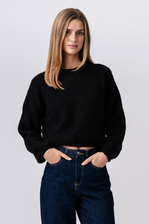 Gabriela Strikkegenser - Svart