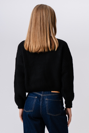 Gabriela Strikkegenser - Svart