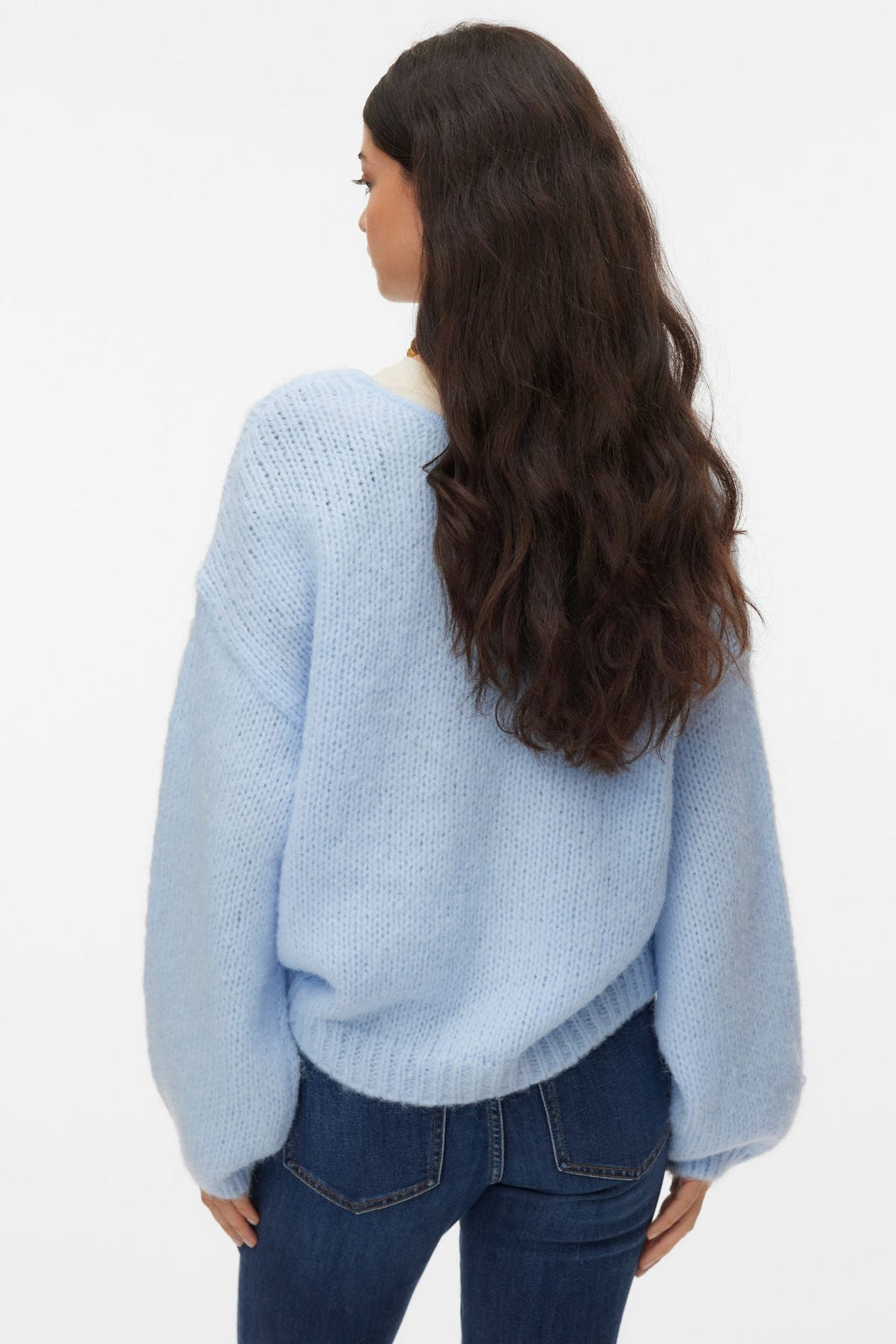 Vero Moda Maybe 2way V-Neck Pullover - Lyseblå