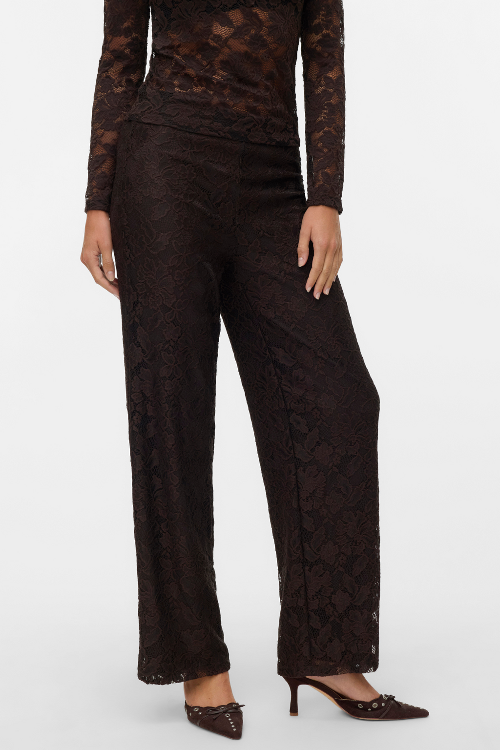 Neline Wide Pant - Sjokoladetorte