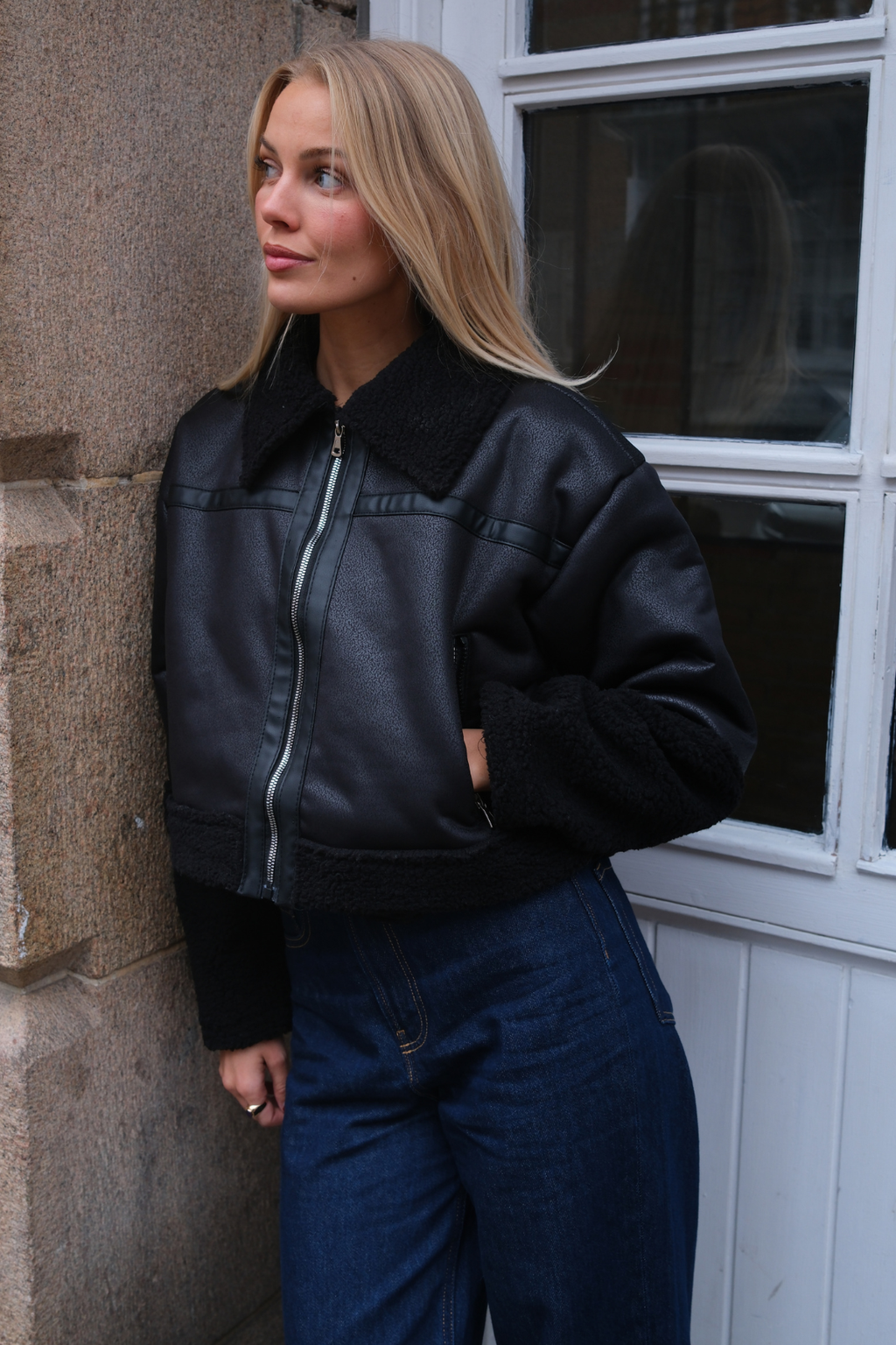 Daisy Shearling Jakke - Sort