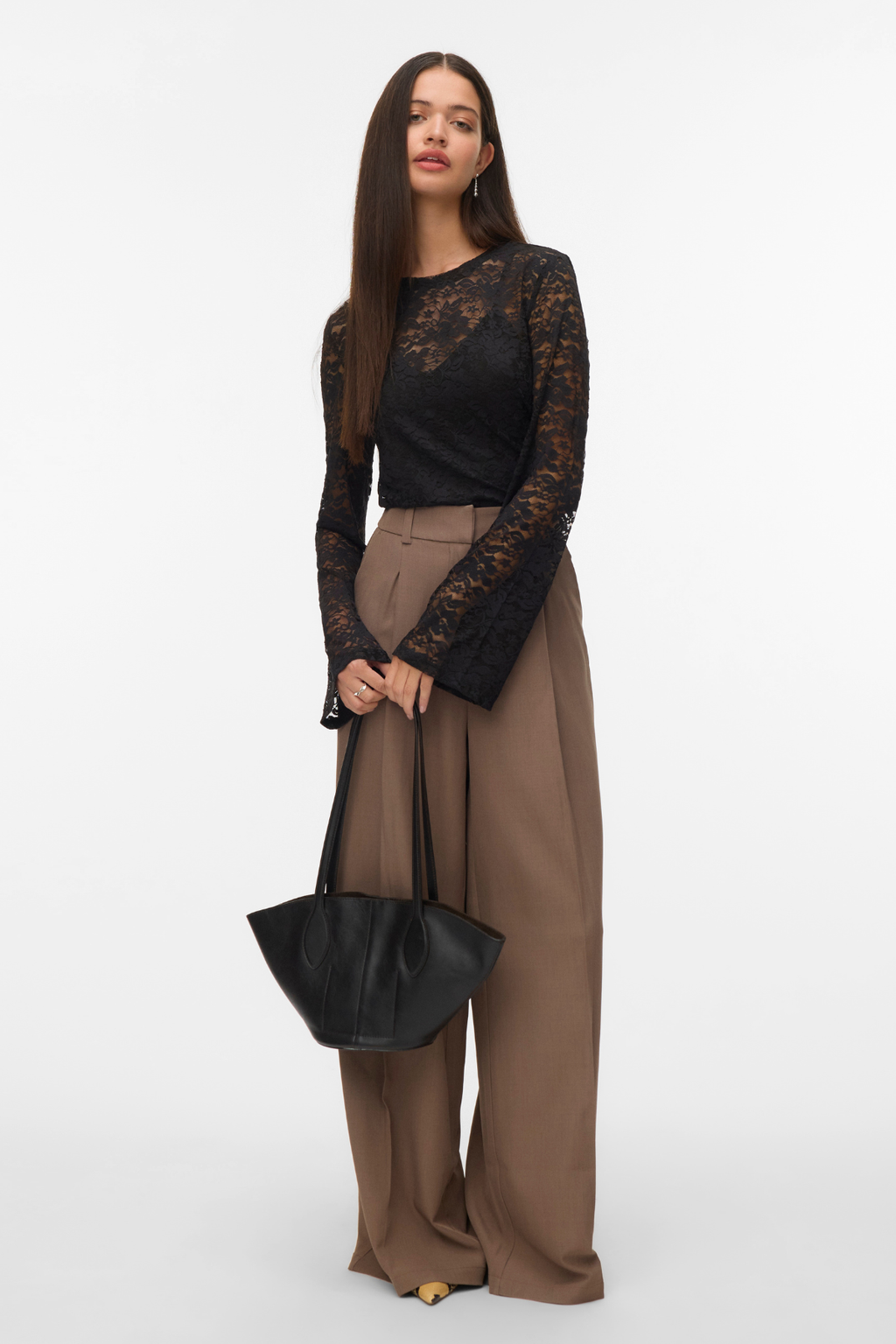 Kanya O-Neck Short Top - Svart