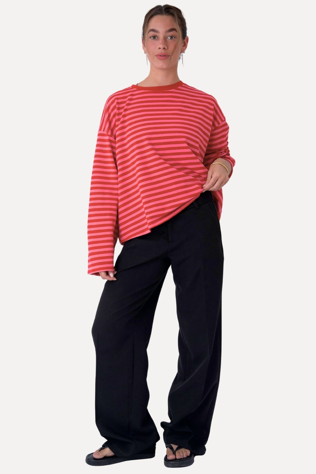 Cleo Bluse - Rød/Rosa