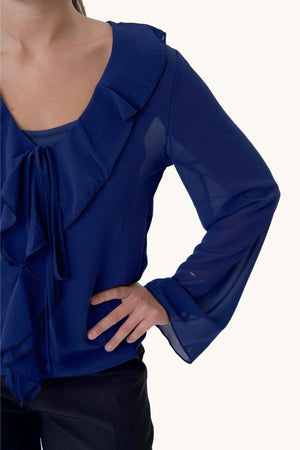 Alba Blouse - Navy
