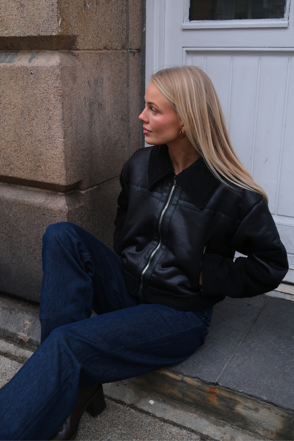 Daisy Shearling Jakke - Sort