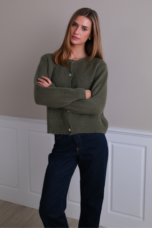 Anna Cardigan - Mørkegrønn