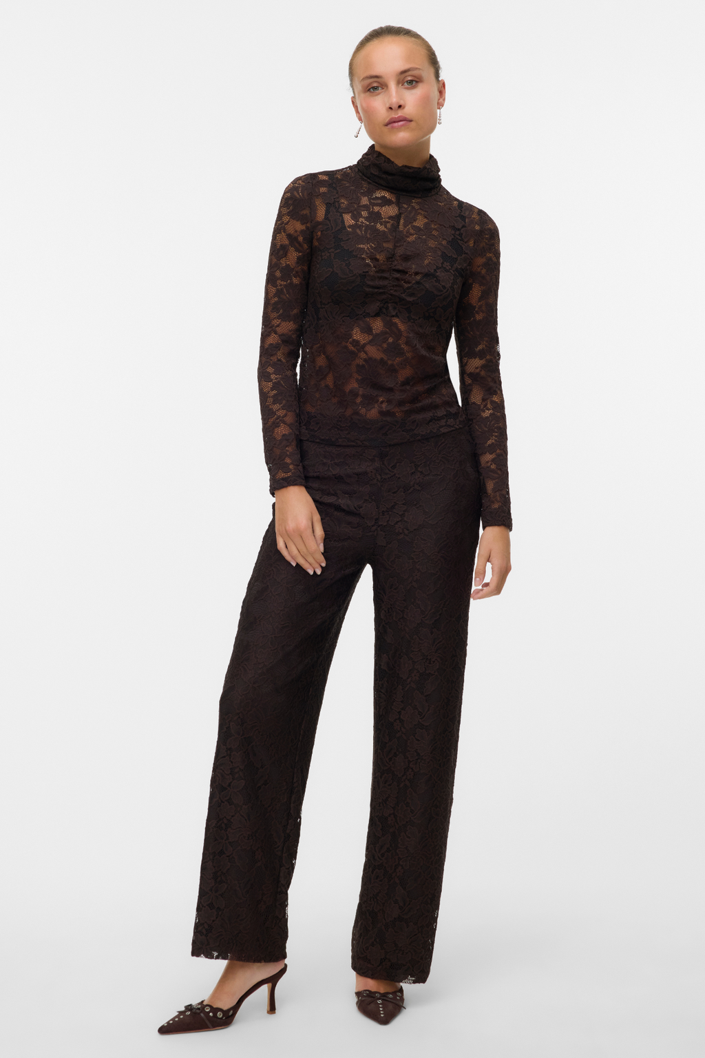 Neline Wide Pant - Sjokoladetorte