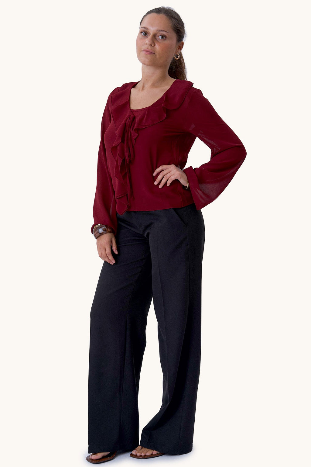 Alba Bluse - Burgundy