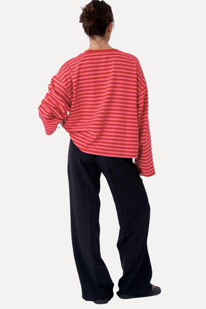 Cleo Bluse - Rød/Rosa