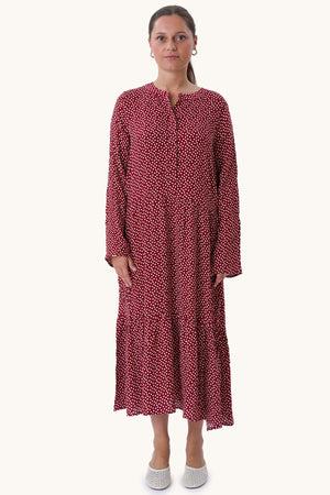 Anna Langermet Kjole - Sundried Tomato