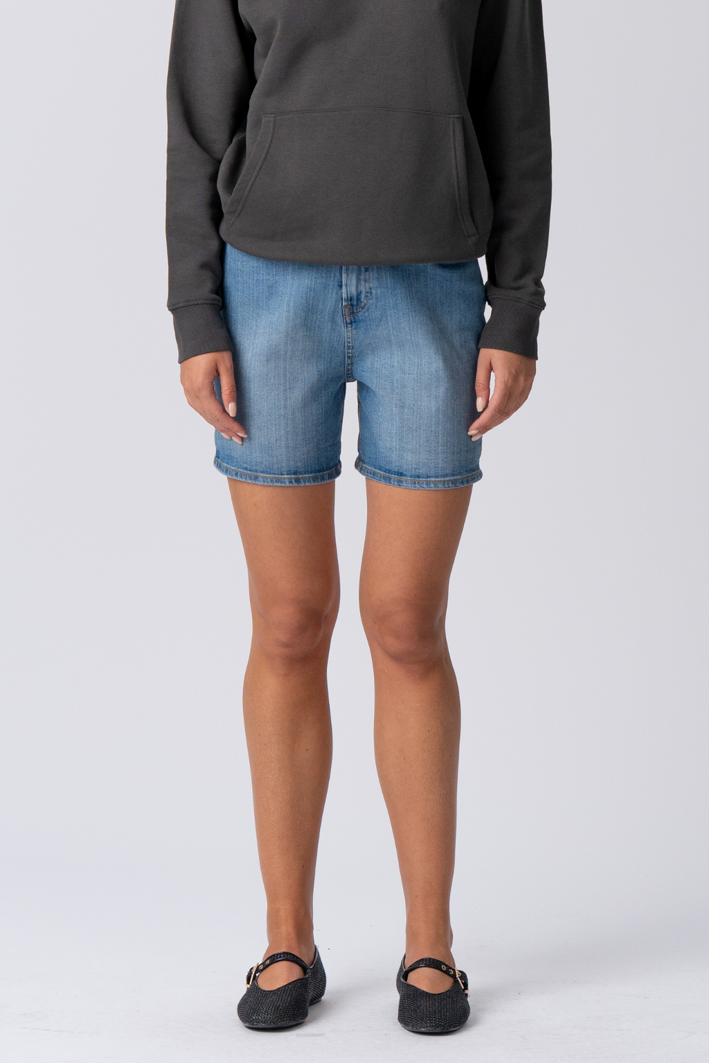 Denim Shorts - Medium Blue Denim