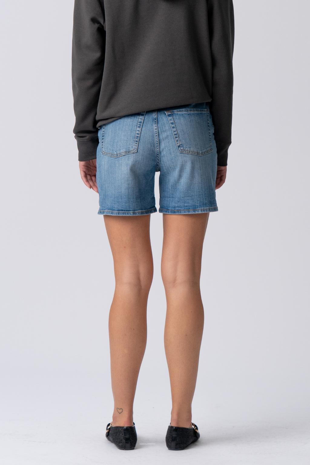 Denim Shorts - Medium Blue Denim