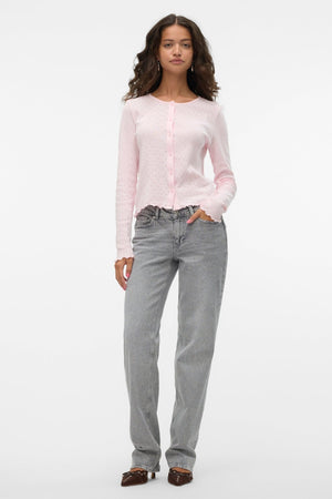 Isa O-Neck Cardigan - Pink A-Boo