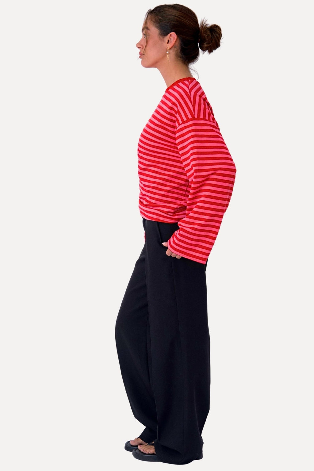 Cleo Bluse - Rød/Rosa