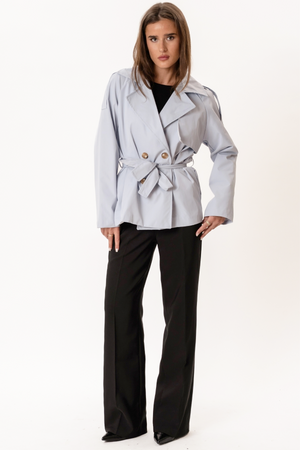 Sia Short Trenchcoat - Lyseblå