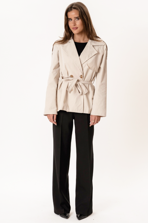 Sia Short Trenchcoat - Off White