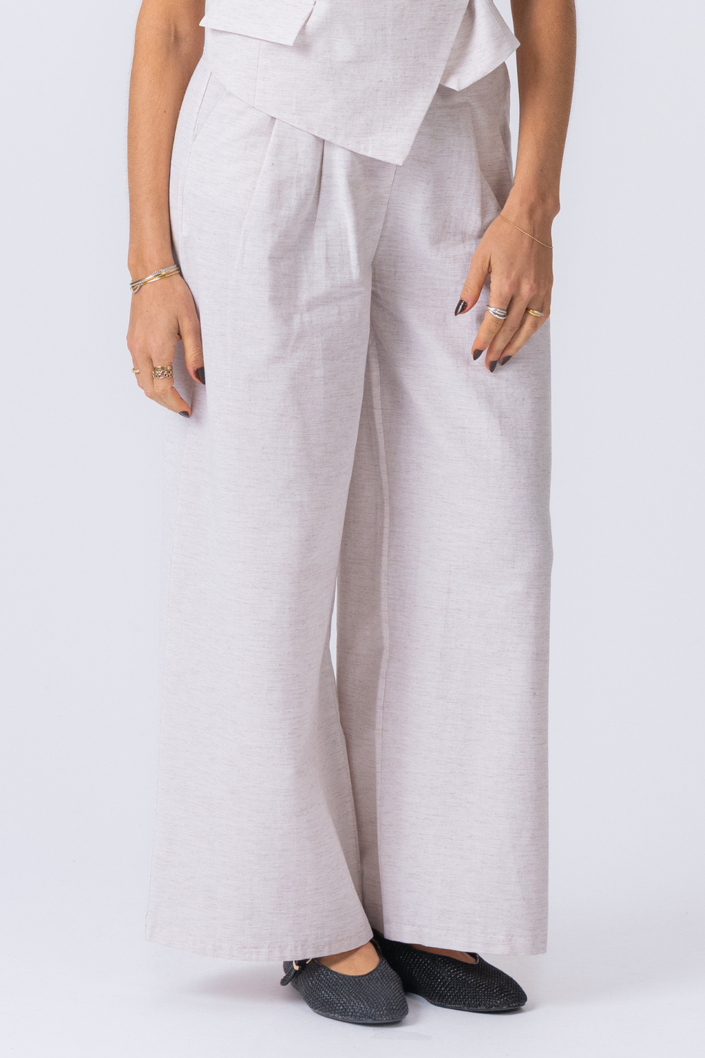 Melissa Wide Pants - Lys Grå