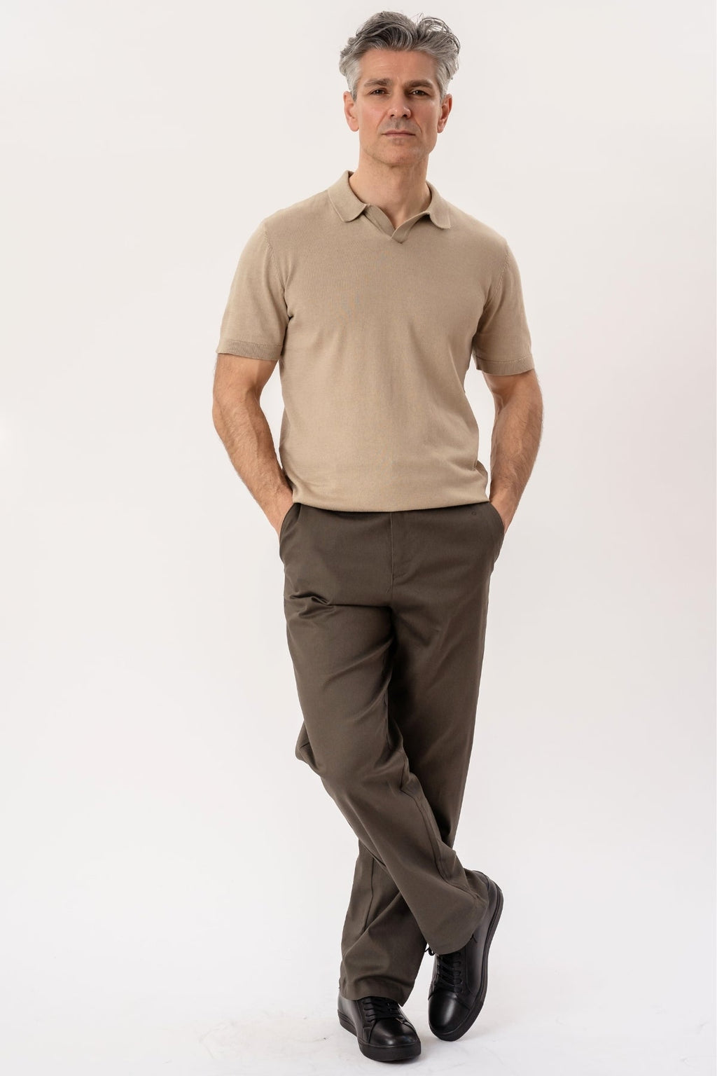Nathan Strikket Polo - Sand