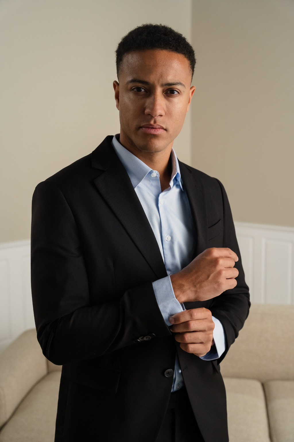 Premium Enkeltspent Blazer - Svart