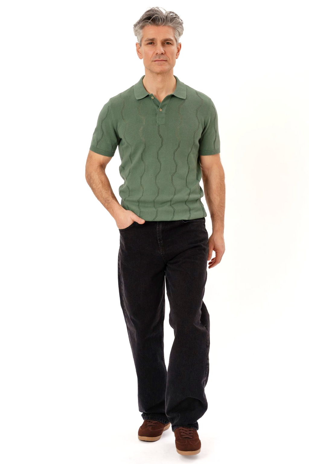 William Regular Jeans - Helt Svart