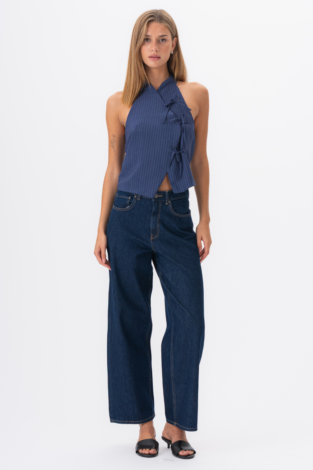 Silva Stripete Topp - Navy