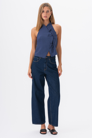 Silva Stripete Topp - Navy