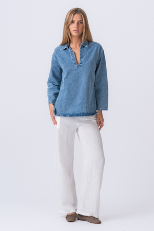 Cassia Denimskjorte - Lyseblå