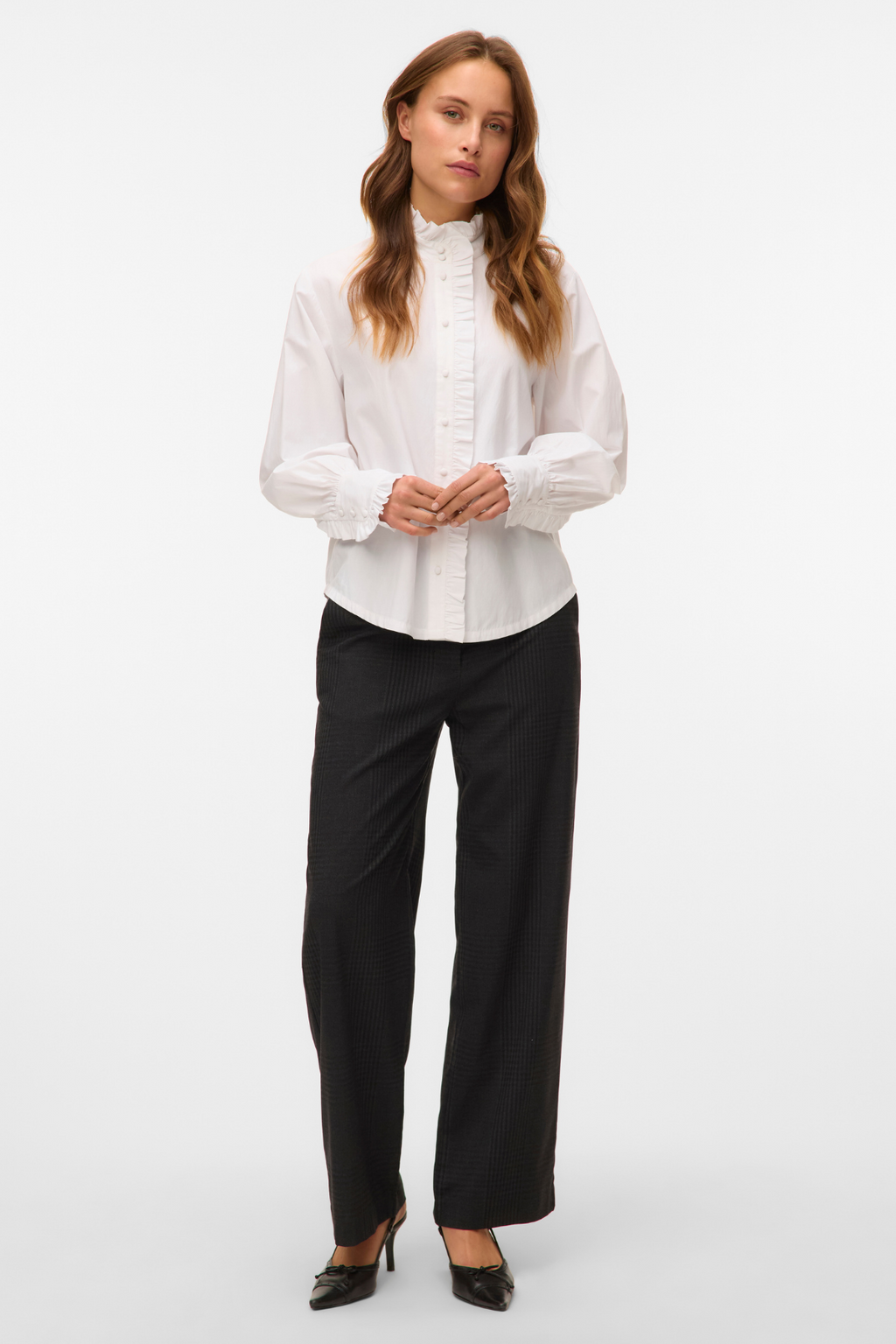 Fanni Ruffel Top - Snøhvit