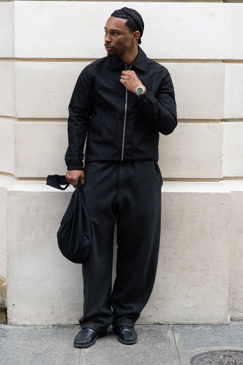 Short Zip Jacket - Svart