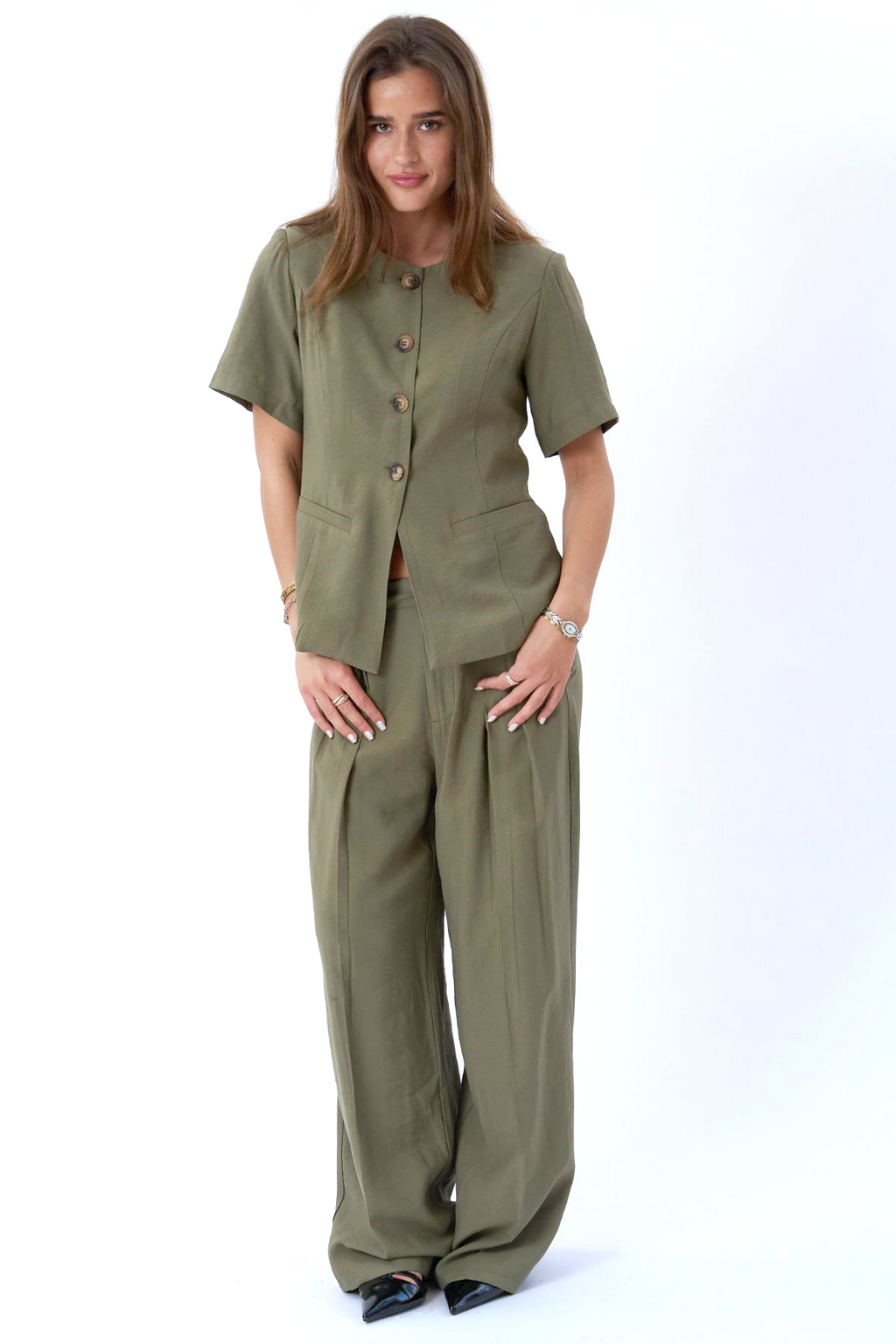 Isolde Pants - Oliven