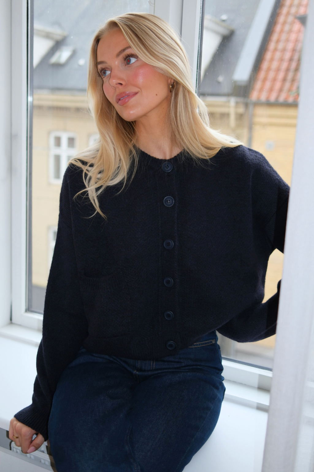 Angelique Cardigan - Dyp Blå