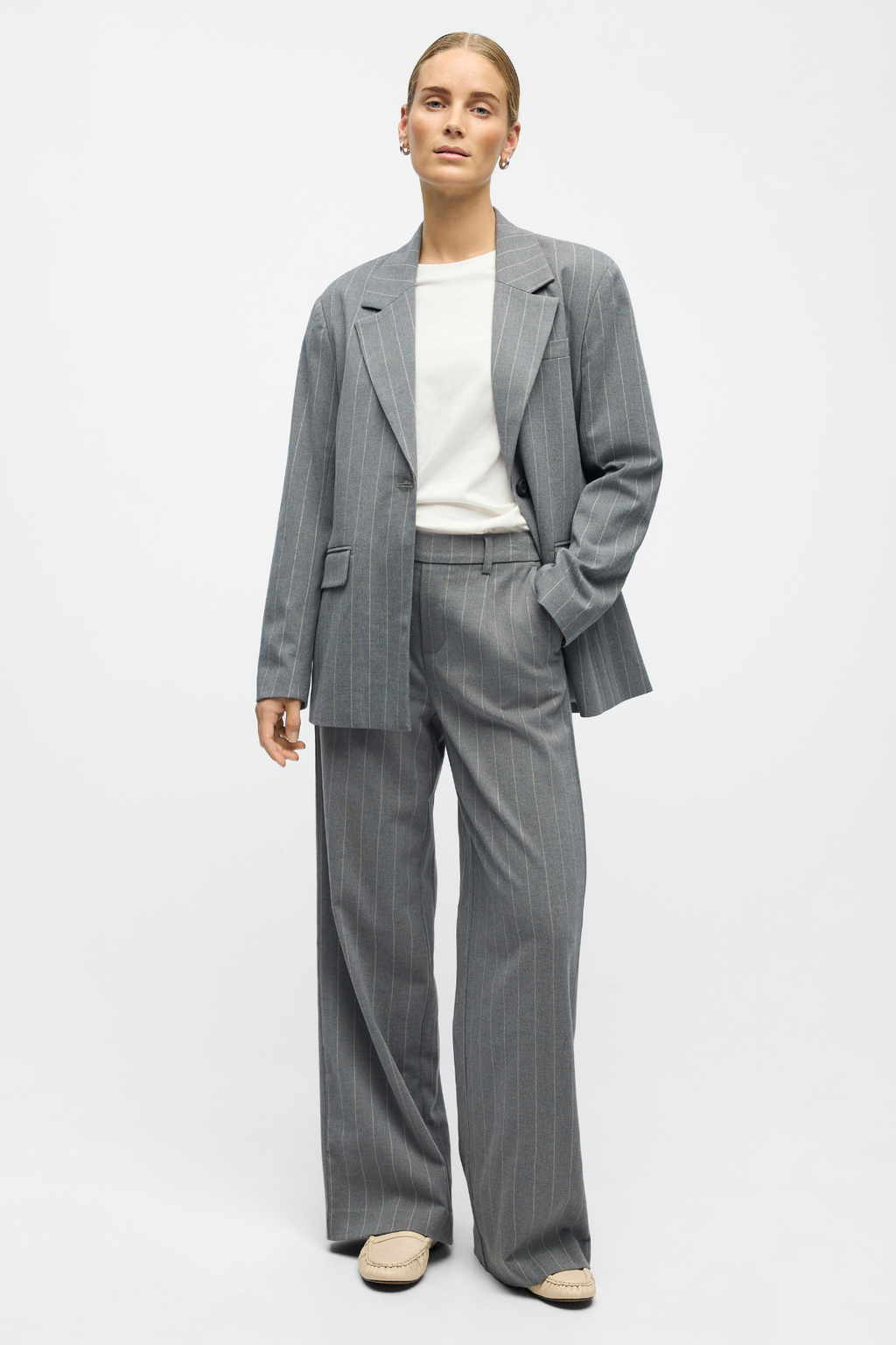 Lisa Blazer - Medium Gråmelert