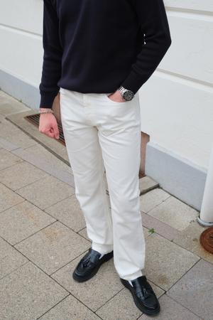 Relaxed Fit Jeans - Hvit Denim