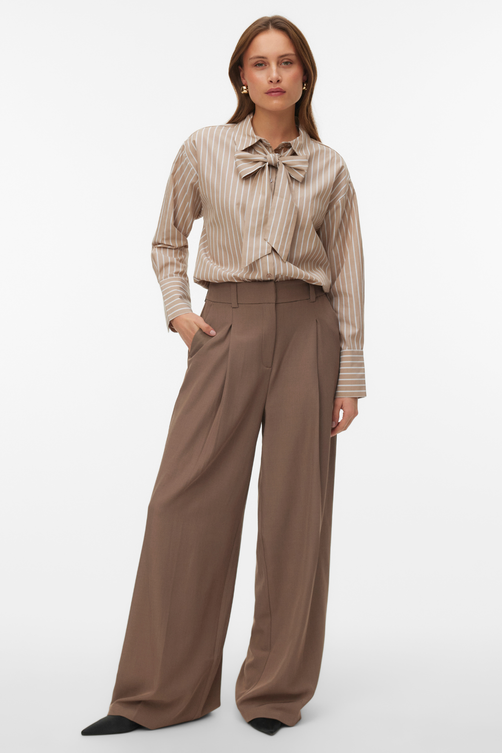 Islunn Sløyfeskjorte - Silver Mink Snow White