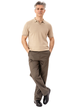 Nathan Strikket Polo - Sand