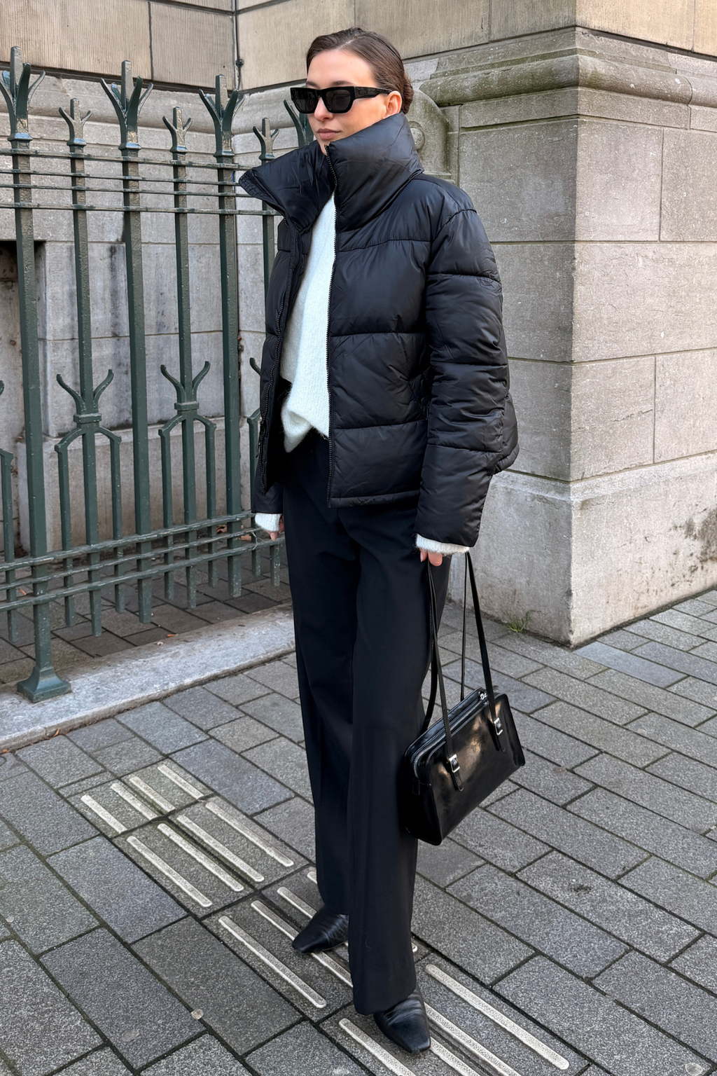 Kort Boblejakke - Sort