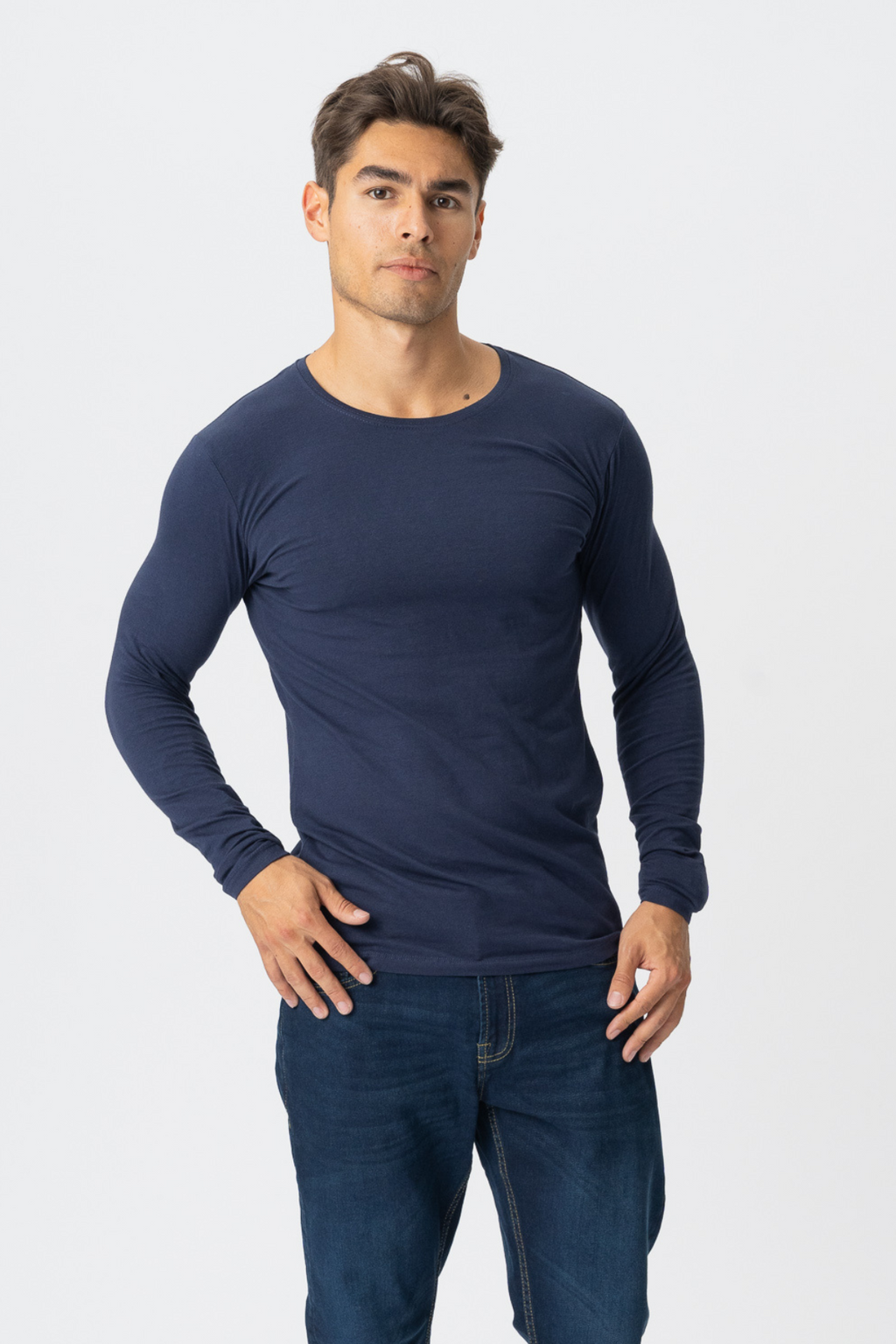 Langermet Muscle T-shirt - Navy