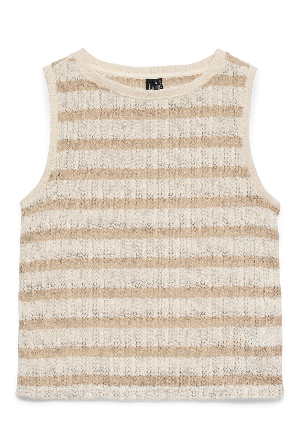 Freja kortermet topp - Birch-striper - Doeskin