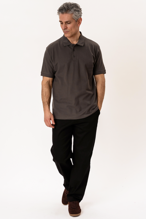 Basic Polo - Mørk Grå