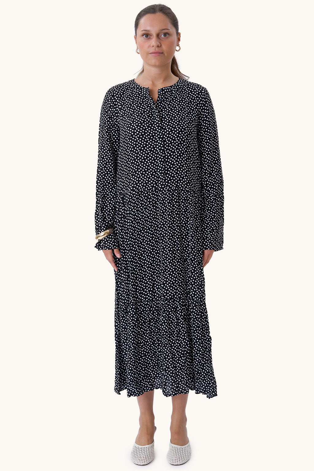 Anna Langermet Kjole - Svart