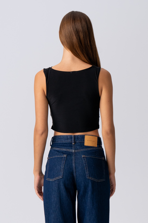Elisa Waterfall Top - Svart