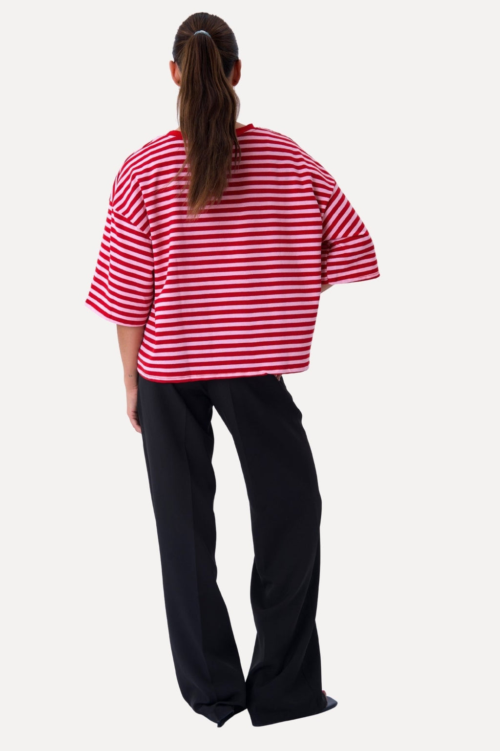 Zoe T-shirt - Rød/Lys rosa