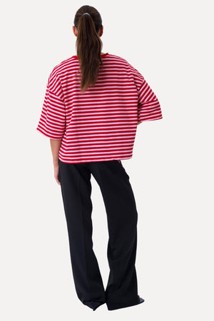 Zoe T-shirt - Rød/Lys rosa