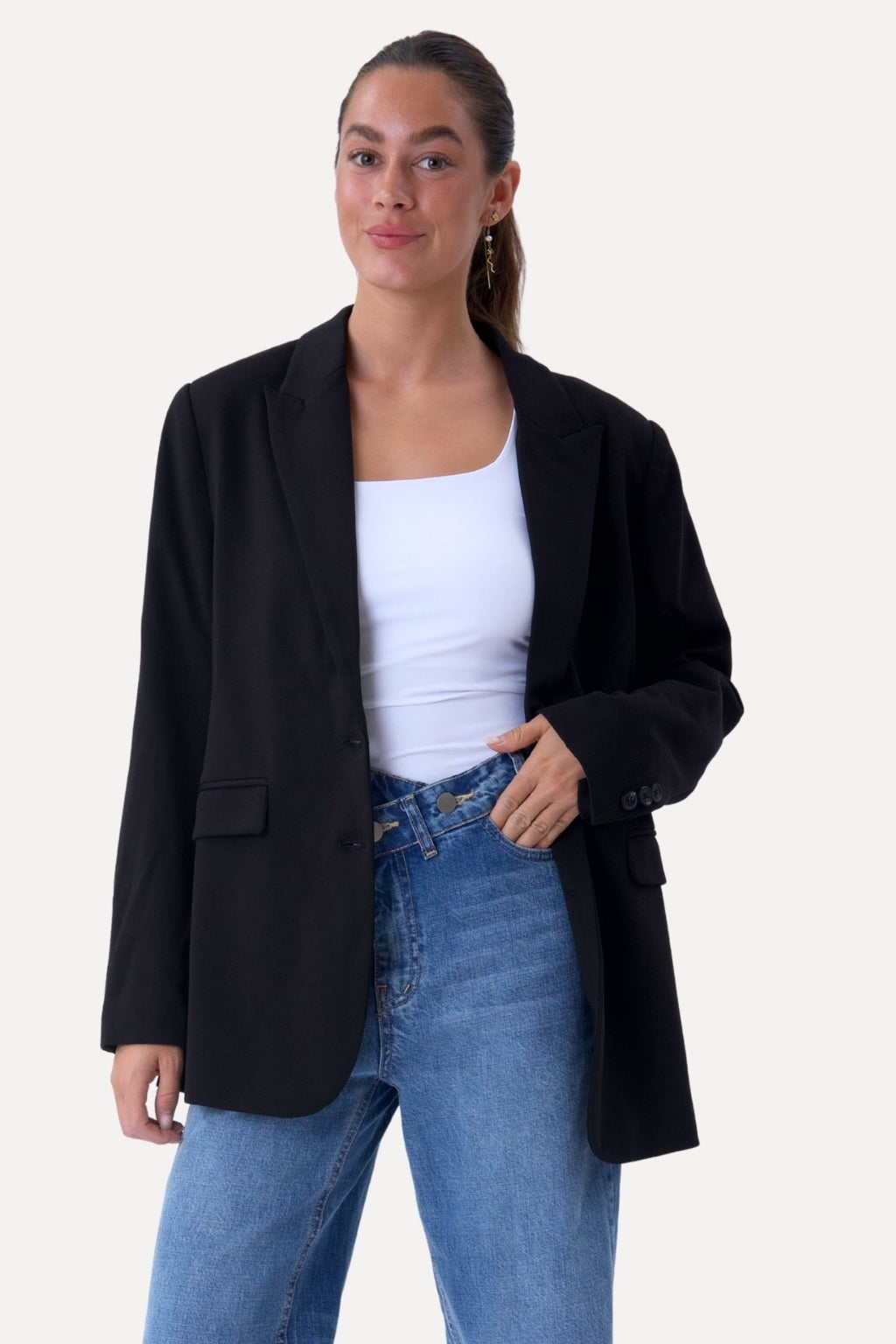 Klassisk fit Blazer - Svart