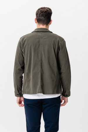 Twill Skjortejakke - Mørk Oliven